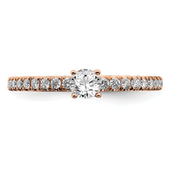 14k Rose Gold 1/2 carat Lab Grown Diamond VS/SI+ G+ Complete Round Engagement Ring