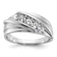 10k White Gold 3/4 carat Lab Grown Diamond VS/SI+ G+ Five Stone Complete Men's Ring