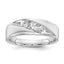 14k 5/8 carat White Gold Lab Grown Diamond VS/SI+ G+ Three Stone Complete Men's Ring