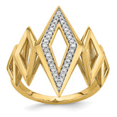 14k Polished Fancy Geometric Diamond Ring