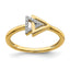 Double Triangle Diamond Ring in 14K Yellow Gold (1/20 ct. tw.), Size 7 - Sophia Jewelers