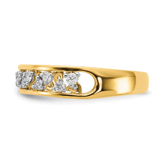 14k Polished Diamond Band
