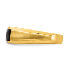 14k Onyx and Diamond Mens Ring