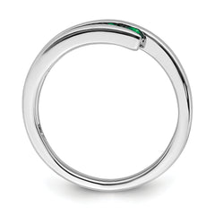 14k White Gold Emerald 4-stone Ring