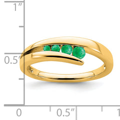 14k Emerald 4-stone Ring