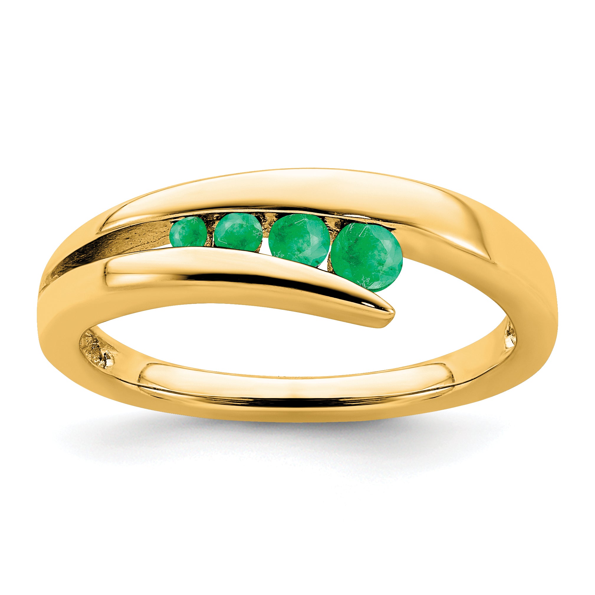 14k Emerald 4-stone Ring