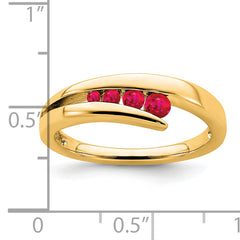 14k Ruby 4-stone Ring