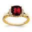 14k Garnet and Diamond Ring