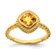 Cushion Citrine Ring in 14K Yellow Gold, Size 7 - Sophia Jewelers