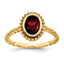 Oval Garnet Ring in 10K Yellow Gold, Size 7 - Sophia Jewelers