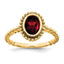 Oval Garnet Ring in 14K Yellow Gold, Size 7 - Sophia Jewelers