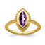 Marquise Amethyst Ring in 14K Yellow Gold, Size 7 - Sophia Jewelers