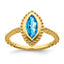 14k Marquise Blue Topaz Ring
