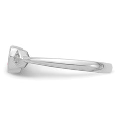 14k White Gold Pear Bezel Ruby and Diamond Ring