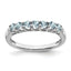 Sterling Silver Rhodium-plated Aquamarine and Diamond Ring