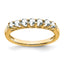 10k White Topaz and Diamond 7-stone Ring