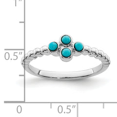 14k White Gold Turquoise Ring