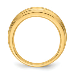 10k 1 1/2 carat Lab Grown Diamond VS/SI+ G+ Seven Stone Complete Men's Ring