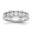 10k White Gold 1 1/2 carat Lab Grown Diamond VS/SI+ G+ Seven Stone Complete Men's Ring