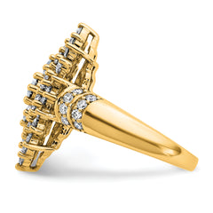 14k 2 5/8 carat Lab Grown Diamond VS/SI+ G+ Complete Cluster Fashion Ring