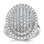 14k White Gold 2 1/4 carat Lab Grown Diamond VS/SI+ G+ Complete Fashion Ring