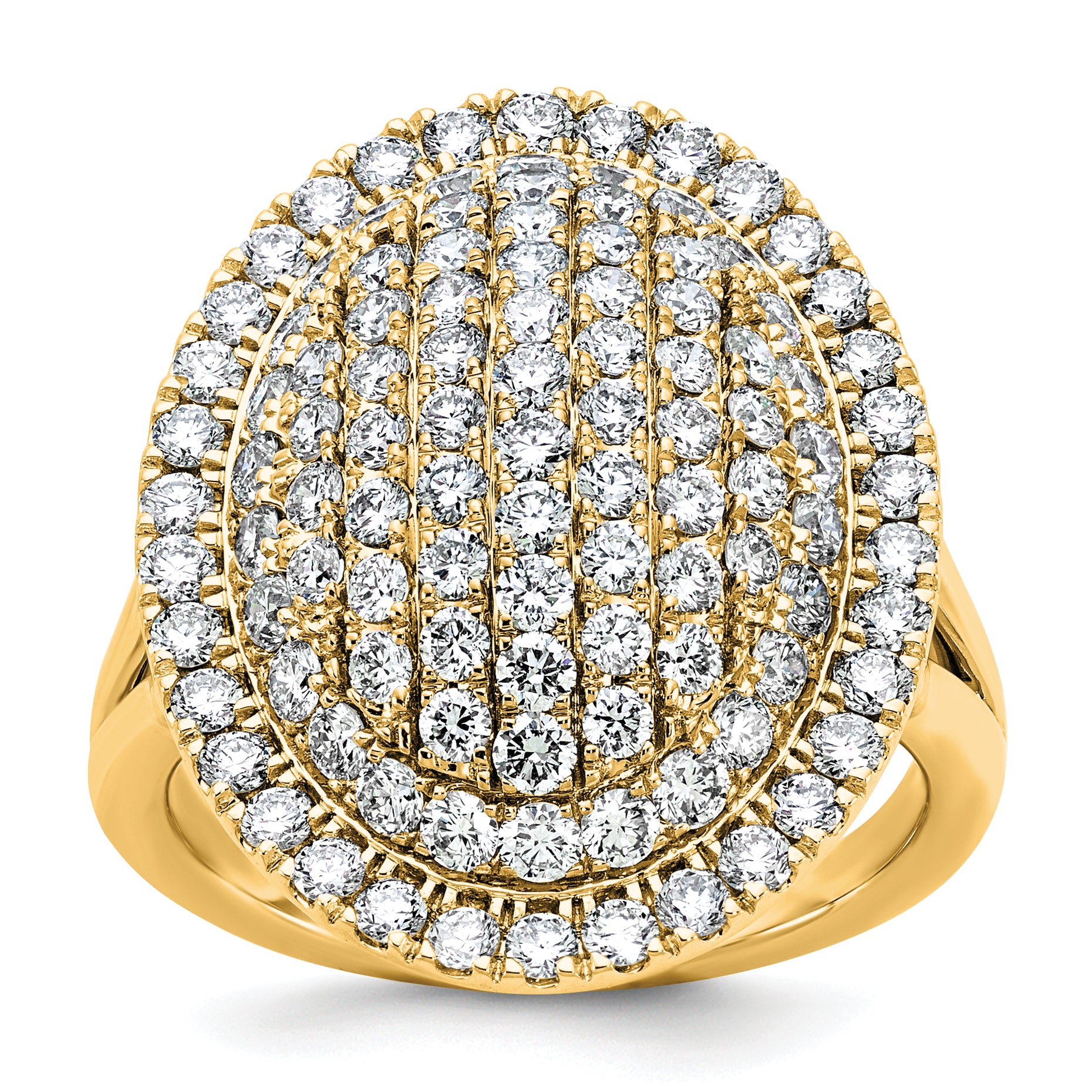 14k 2 1/4 carat Lab Grown Diamond VS/SI+ G+ Complete Fashion Ring