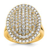 14k 2 1/4 carat Lab Grown Diamond VS/SI+ G+ Complete Fashion Ring