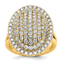 14k 2 1/4 carat Lab Grown Diamond VS/SI+ G+ Complete Fashion Ring