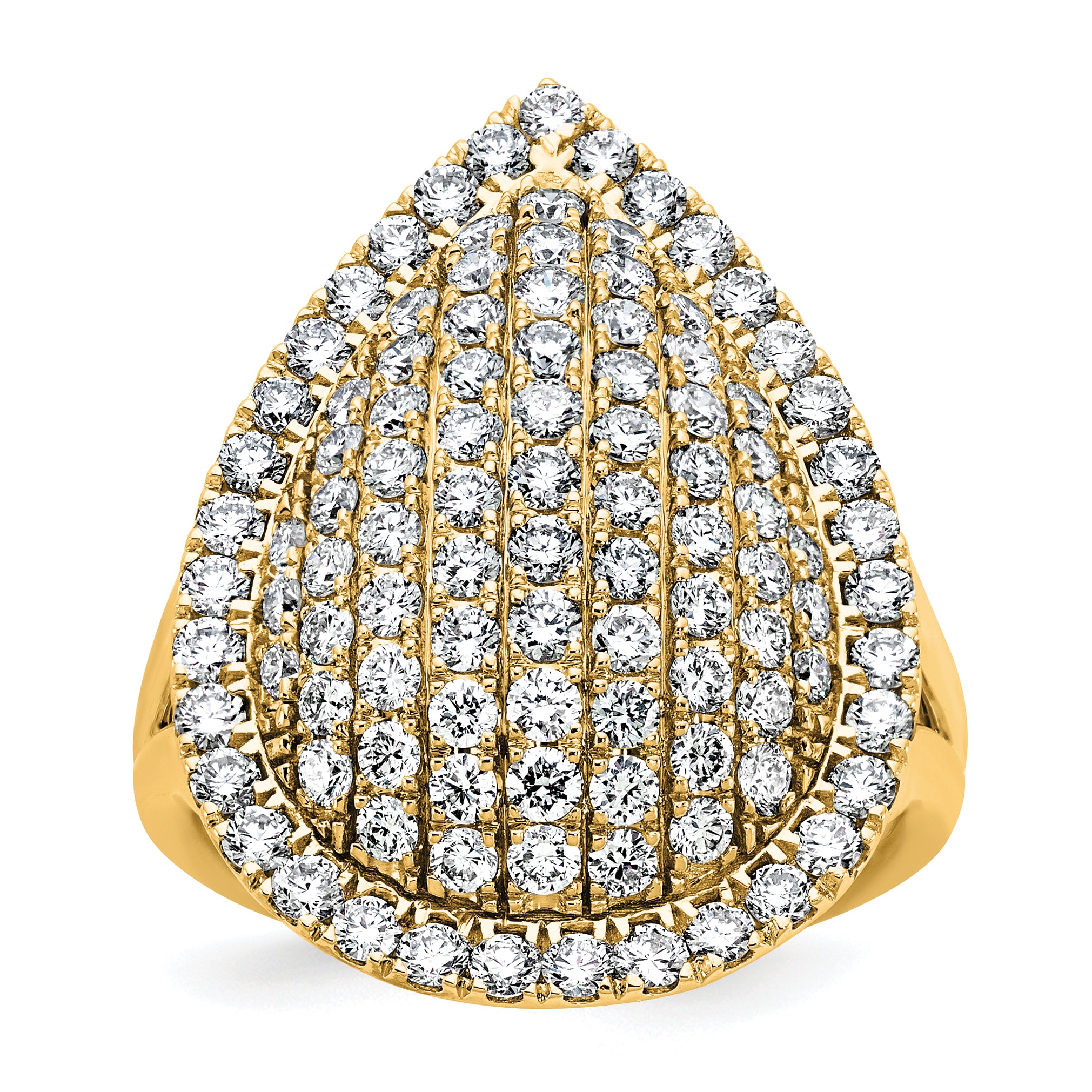 14k 2 carat Lab Grown Diamond VS/SI+ G+ Complete Fashion Ring