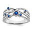 14k White Gold Sapphire and Diamond Ring