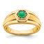 14k Emerald Mens Ring