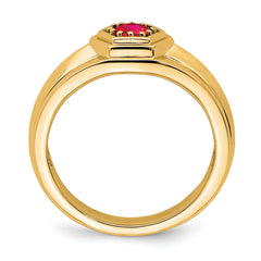 14k Ruby Mens Ring