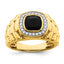 Men's Onyx Ring in 14K Yellow Gold (1/4 ct. tw.), Size 10 - Sophia Jewelers