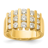 14k 1 1/2 carat Lab Grown Diamond VS/SI+ G+ Complete Fashion Band