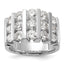 14k White Gold 3 carat Lab Grown Diamond VS/SI+ G+ Complete Fashion Band