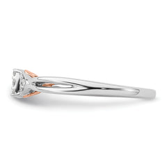 14K Two-Tone Lab Grown Diamond VS/SI+ G+ Heart Cluster Ring