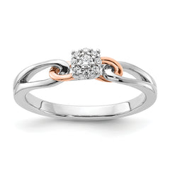 14K Two-Tone Lab Grown Diamond VS/SI+ G+ Cluster Ring