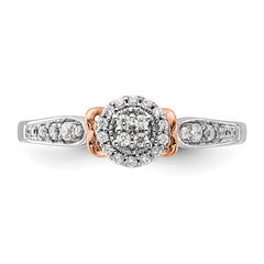 14K Two-Tone Lab Grown Diamond VS/SI+ G+ Oval Cluster Ring