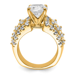 14k 6 3/8 carat Certified Lab Grown Diamond VS/SI+ G+ Round Complete Engagement Ring