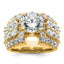 14k 3 3/8 carat Lab Grown Diamond VS/SI+ G+ 3 carat Round Center Semi Mount Engagement Ring