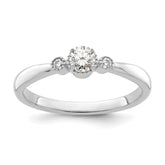 First Promise 14k White Gold 1/4 carat Lab Grown Diamond VS/SI+ G+ Complete Petite Engagement Ring