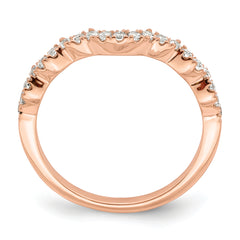 14k Rose Gold 1/5 carat Lab Grown Diamond VS/SI+ G+ Complete Wedding Band