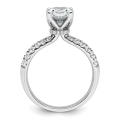 14k White Gold 1 5/8 carat Certified Lab Grown Diamond VS+ F+ Oval Complete Engagement Ring