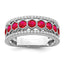 Ruby & Diamond Ring in 14K White Gold (1/3 ct. tw.), Size 7 - Sophia Jewelers