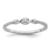 14k White Gold Polished Fancy Diamond Ring
