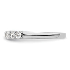 14k White Gold 3/4 carat Lab Grown Diamond VS/SI+ G+ Eleven Stone Complete Fashion band