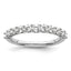 14k White Gold 3/4 carat Lab Grown Diamond VS/SI+ G+ Eleven Stone Complete Fashion band