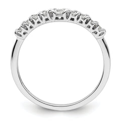 14k White Gold 3/8 carat Lab Grown Diamond VS/SI+ G+ Complete Concaved Band