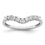 14k White Gold 3/8 carat Lab Grown Diamond VS/SI+ G+ Complete Concaved Band
