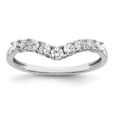 14k White Gold 3/8 carat Lab Grown Diamond VS/SI+ G+ Complete Concaved Band